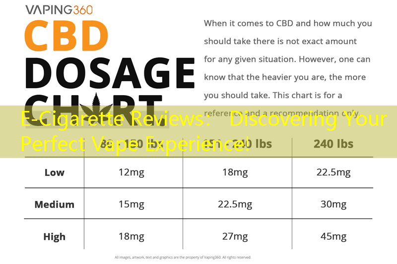 E-Cigarette Reviews： Discovering Your Perfect Vape Experience!